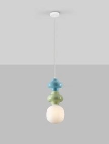 LED zeleno-modré dizajnové svietidlo Clio 2