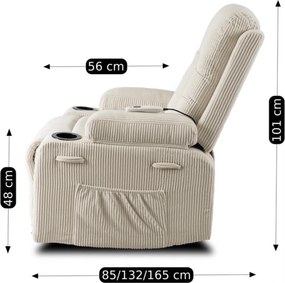 Masážne kreslo BOX, béžové