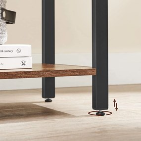 Polica na knihy, knižnica 6-úrovňová, rustikálna hnedá