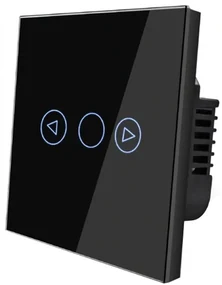 MILIO Sklenený nástenný dotykový stmievač WIFI - čierny