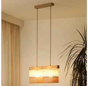 Brilagi - Luster na lanku FOREST 2xE27/15W/230V borovica/béžová/krémová BG1713
