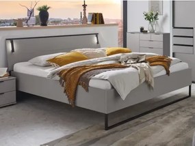 Posteľ s osvetlením Tilburg 180x200 cm, šedá sahara%