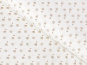 Biante Detský bavlnený záves Sandra SA-065 Hnedobéžové bodky na smotanovom 150x190 cm