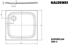 Sprchová vanička KALDEWEI Superplan 750 x 800 x 25 mm alpská biela Protišmyková povrchová úprava Matná 447600012711