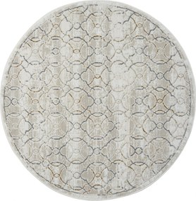 My Flair, Kusový koberec My Floor CA60034 creme kruh, 120x120 (priemer) kruh, šedá, chodba / predsieň