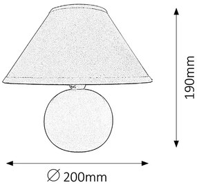 RABALUX Stolná lampa ARIEL, oranžová