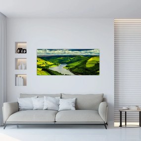 Obraz - Zelená krajina (120x50 cm)