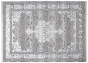 Exkluzívny bielo-sivý dizajnový interiérový koberec so vzorom Šírka: 160 cm | Dĺžka: 230 cm