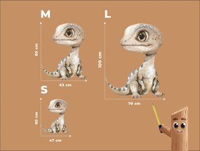 drevko |  Detský obraz Okatý dinosaurus  60 x 475 cm