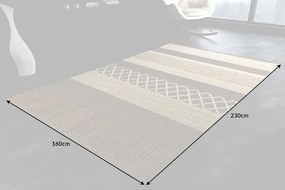 Dizajnový koberec Panay 230 x 160 cm hnedý - konope a vlna