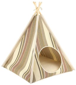 Béžový teepee stan pre domáceho miláčika 63x63 cm Cozy Cove Seacost – P.L.A.Y.