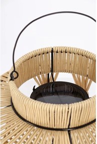 LED lampáš so solárnym panelom v prírodnej farbe (výška 29 cm) Nikhita – Yes Everyday