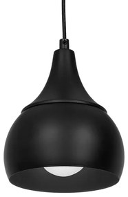 Luster na lanku AKTAN 3xE27/60W/230V čierna guľatý