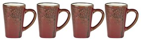 Červené hrnčeky na espresso z kameniny v súprave 4 ks 100 ml Hela – Villa Collection