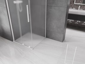 Mexen Velar, sprchový kút s posuvnými dverami 120 x 120 cm, 8mm sklo námraza, biela matná, 871-120-120-31-20