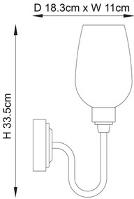Endon 107792 - Nástenné svietidlo STOURTON 1xE14/6W/230V mosadz