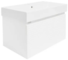 Kúpeľňová skrinka s umývadlom Naturel Savona 78x43x44,8 cm biela lesk SAVONA80BISAT, 1 ks