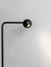 LED čierna stojaca lampa Sfera