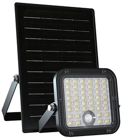 LED stmievateľný solárny reflektor so senzorom LED/10W/3,7V 4000/6000K IP65 + DO
