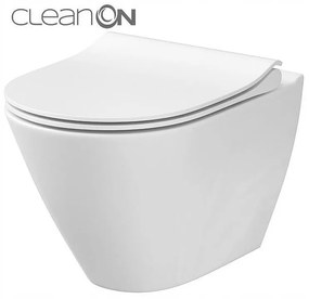 Cersanit City Oval CleaOn, závesná wc misa bez sedátka, biela, K35-025