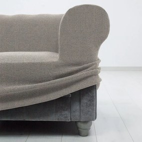 Super strečové poťahy HARMONIA svetlošedá taburetka (40 - 60 cm)