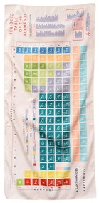 Béžová osuška z mikrovlákna Rex London Periodic Table, 70×150 cm