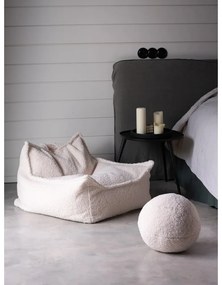 Krémovobiely detský sedací vak z textílie buklé Chair – Wigiwama