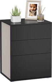 Noční stolek Inner černý/cappuccino