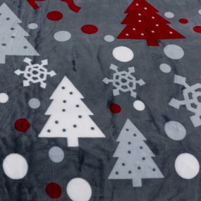 Obliečky mikroplyš VIANOČNÉ KÚZLO sivé Rozmer obliečky: 2 ks 70 x 90 cm | 200 x 220 cm