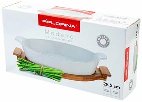 Florina Keramická zapekacia misa na tácke Modeno, 28,5 x 15 cm