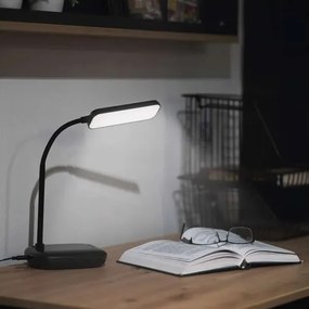 LED Stmievateľná flexibilná stolná lampa LED/12W/230V 3000K/4000K/6500K čierna