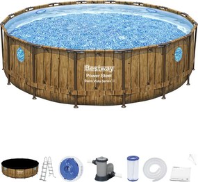 Bazén Bestway Frame Wood 488x122 11v1 56725
