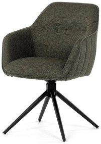 Jídelní židle, zelená, jemně hrubá látka, HC-536 GRN2