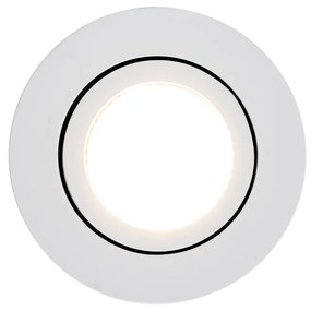 Zapustené bodové svietidlo biele 6,8 cm vrátane LED 545 lm stmievateľné IP23 - Gaius