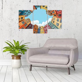 Obraz - Medzi domami (90x60 cm)