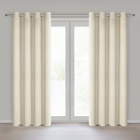 ZÁVES NA KÚŽKOCH NERISA 140X250 CM KRÉMOVÁ