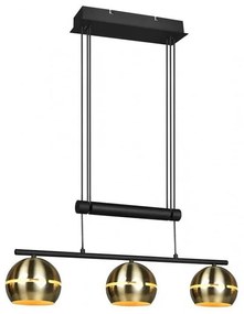 Trio - Luster na lanku FLETCHER 3xE14/40W/230V mosadz