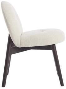 Krémovobiele čalúnené jedálenské kreslá v súprave 2 ks Sinosa – Light &amp; Living