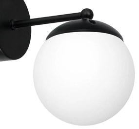 Nástenné svietidlo Lima, 1x biele sklenené tienidlo, b
