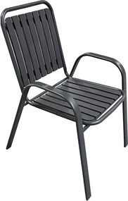 Garden Line ZÁHRADNÁ STOLIČKA TMAVOSIVÁ 56 x 63 x 89 CM