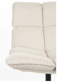 Krémové otočné kreslo z textílie buklé Bros – White Label