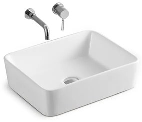 Erga Belle, umývadlo na dosku 480x370x130 mm, biela lesklá, ERG-V03-YT-038-WH