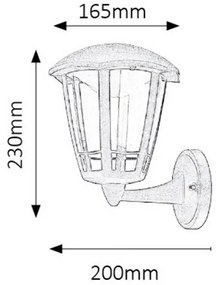 Rabalux SORRENTO LED nástenné svietidlo 8125, IP44
