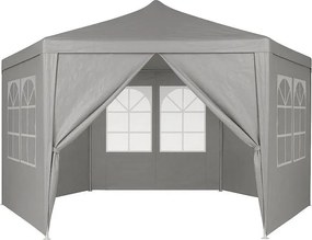 Záhradný altánok 2 x 2 m – párty stan so stenami a oknami sivá