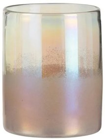 Ružová sklenená perleťová váza Pearl pink - Ø 17*21cm