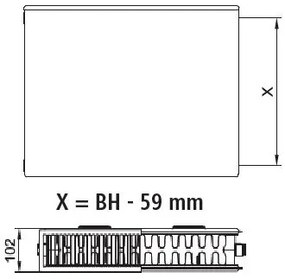 Kermi Therm X2 Plan-Kompakt panelový radiátor 22 500 / 2300 PK0220523