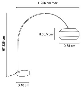 MARKET SET Cosiness oblúková stojacia lampa Ø 68cm