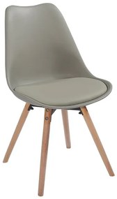 Jedálenská stolička Semer New - svetlosivá / buk