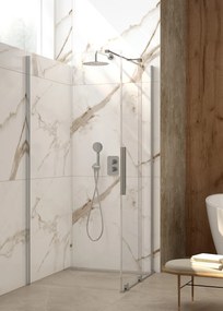 Deante Sprchová zastena Walk-in Prizma - KTJ F38P 80 cm, oceľ kartáčovaná - bez vaničky