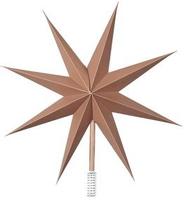 Broste Papierová hviezda / špica na strom TOP STAR hnedá
